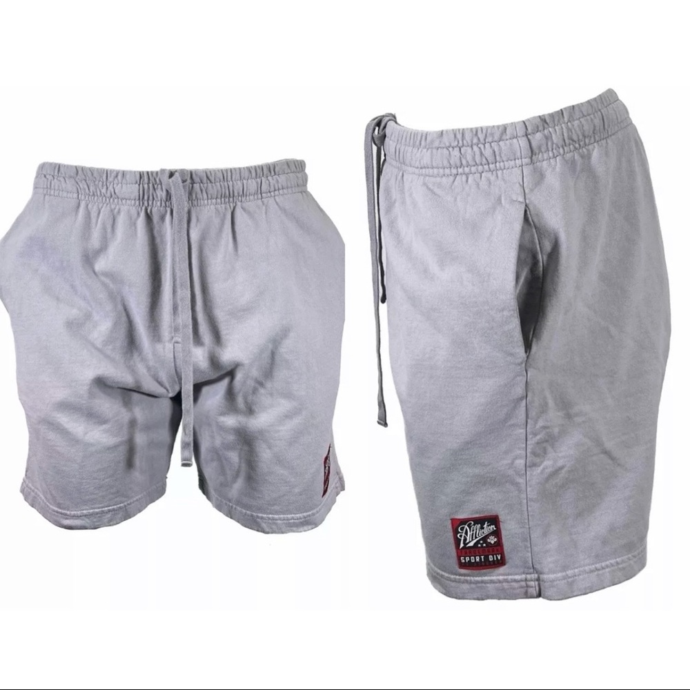 Affliction Men's Sweat short STANDARD LIMITED Heather Gray Short Biker